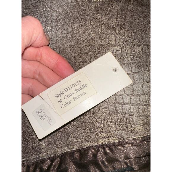 VINTAGE CHRISTIANA LARGE BOHO BEADED LEATHER HORSEBIT MESSENGER SADDLE BAG - Picture 5 of 9